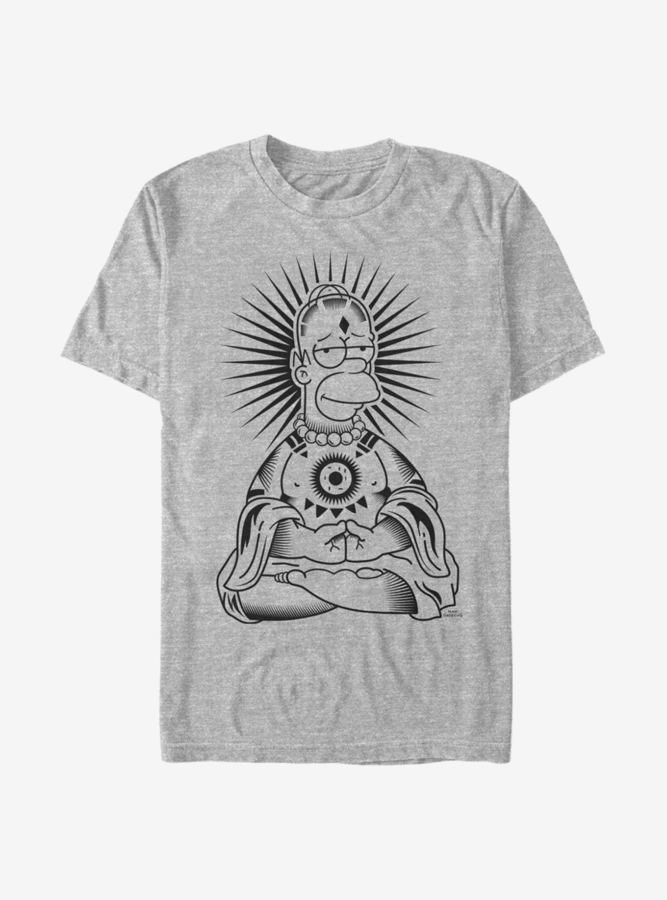 The Simpsons Zen Homer T-Shirt, ATH HTR, hi-res