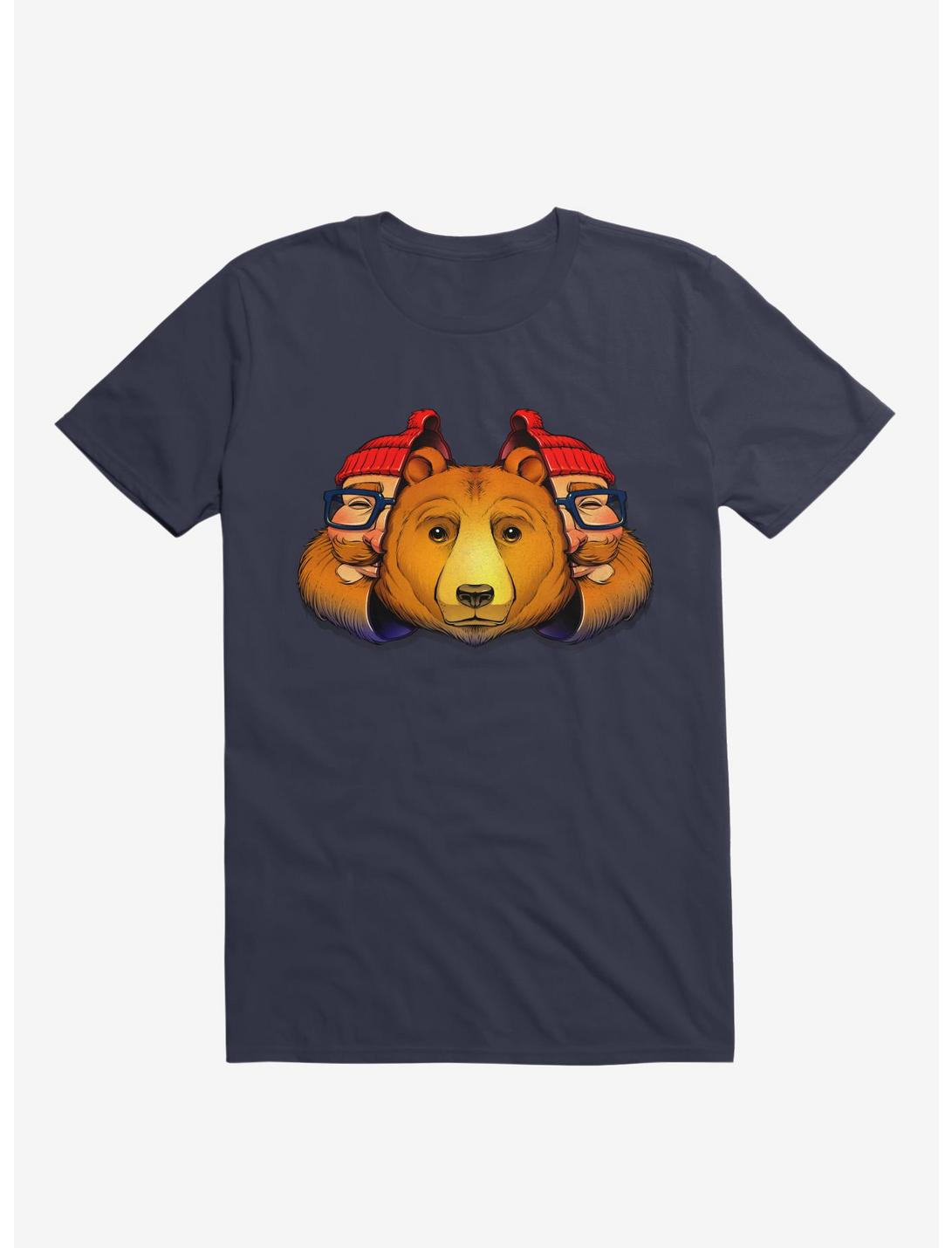 Bear Inside T-Shirt, NAVY, hi-res