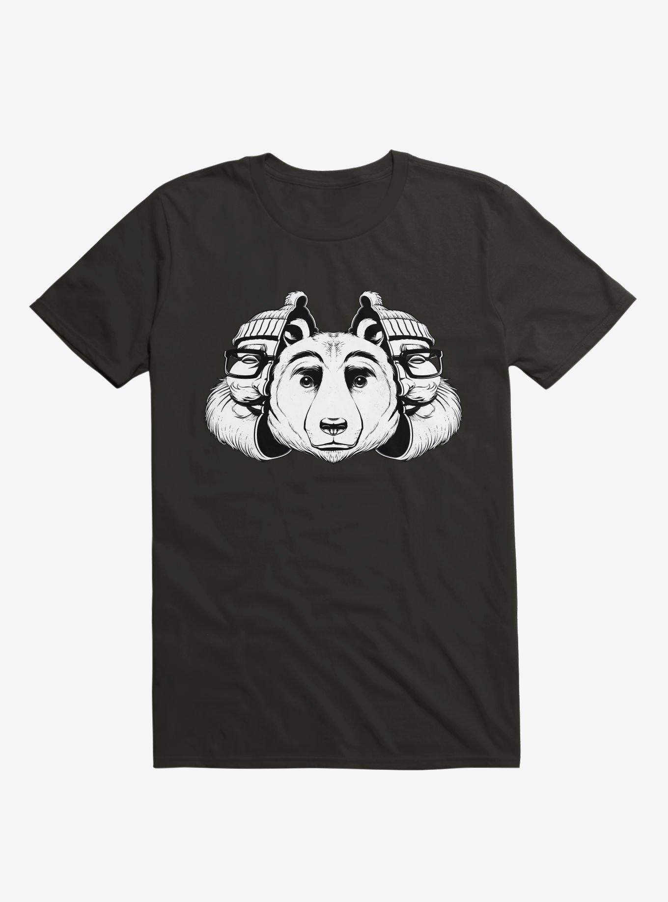 Bear Inside Black And White T-Shirt, , hi-res