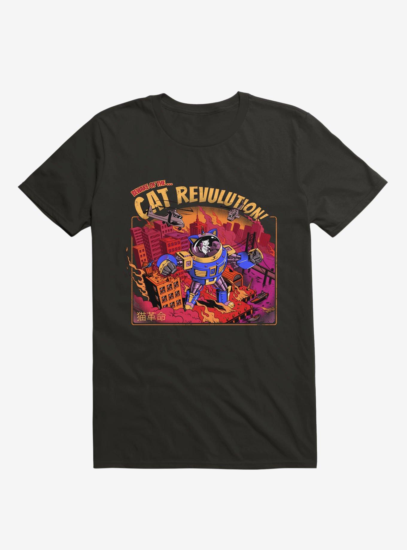 Cat Revolution T-Shirt, BLACK, hi-res