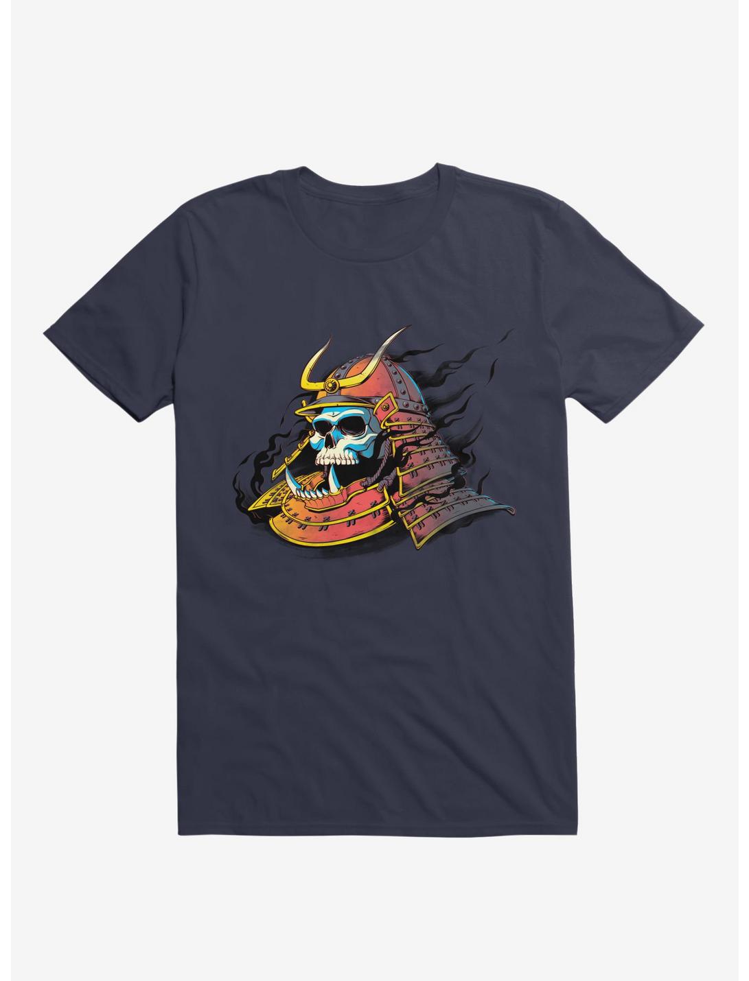 Samurai Skull T-Shirt, NAVY, hi-res