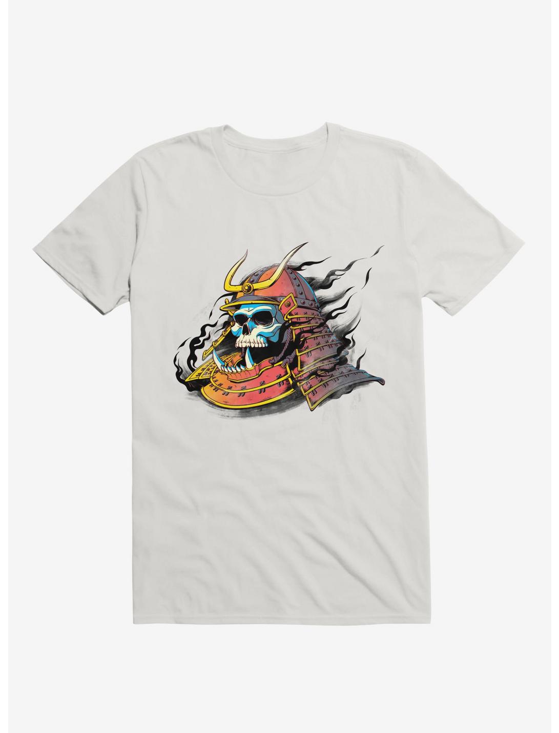 Samurai Skull T-Shirt, WHITE, hi-res