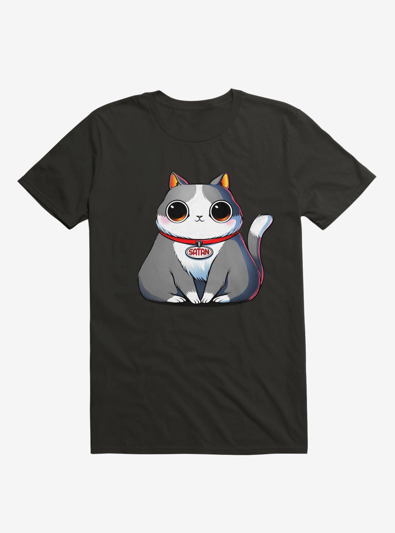 Satan Cat T-Shirt, BLACK, hi-res