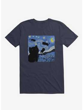 Tha Starry Cat Night T-Shirt, , hi-res