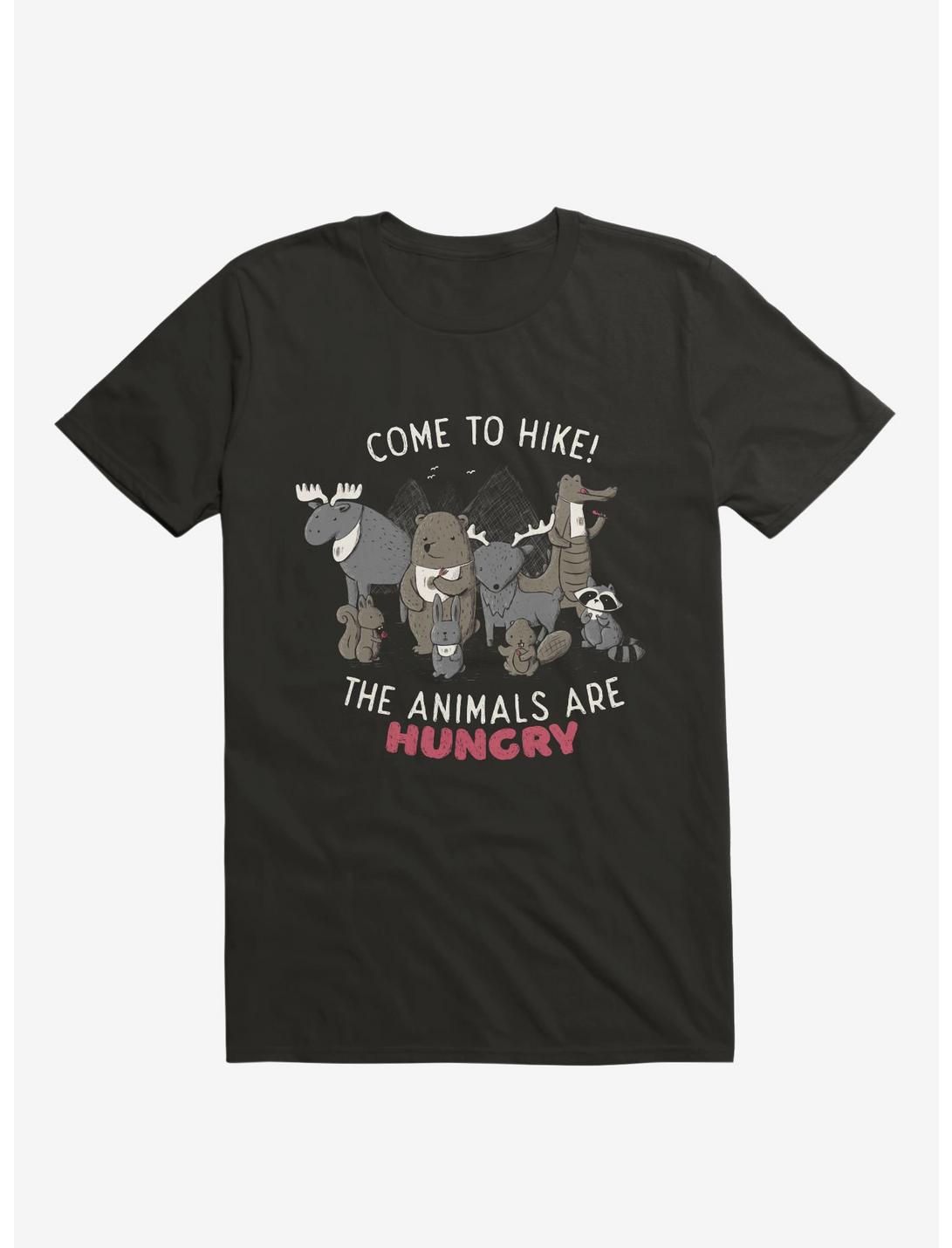 Come To Hike! The Animals Are Hungry T-Shirt, BLACK, hi-res