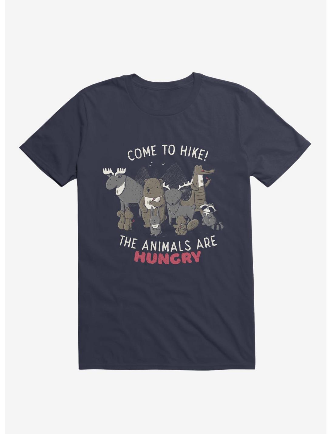 Come To Hike! The Animals Are Hungry T-Shirt, NAVY, hi-res