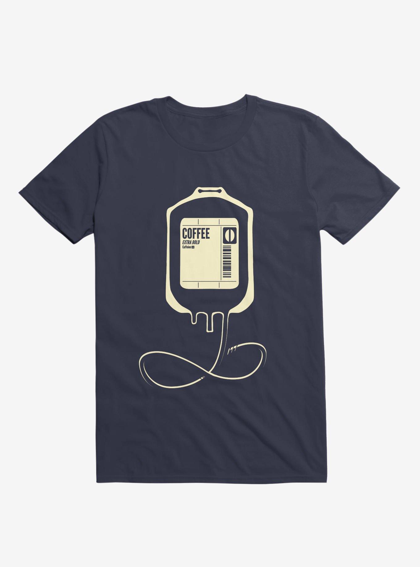 Coffee Transfusion T-Shirt, NAVY, hi-res