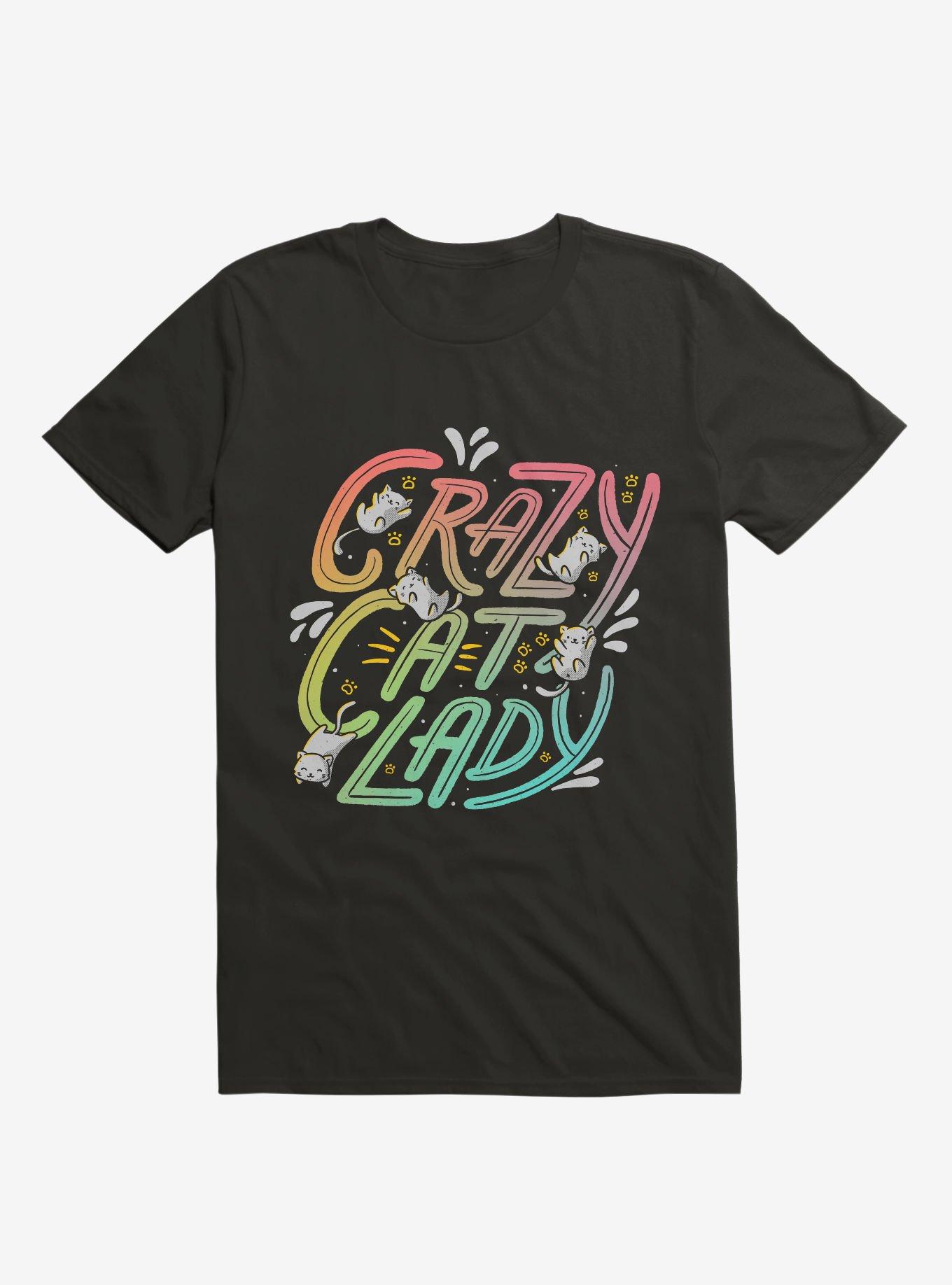 Crazy Cat Lady T-Shirt, BLACK, hi-res