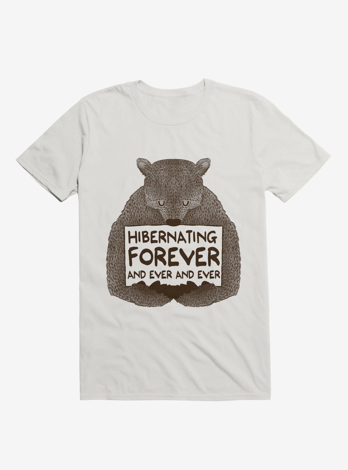 Hibernating Forever T-Shirt, WHITE, hi-res