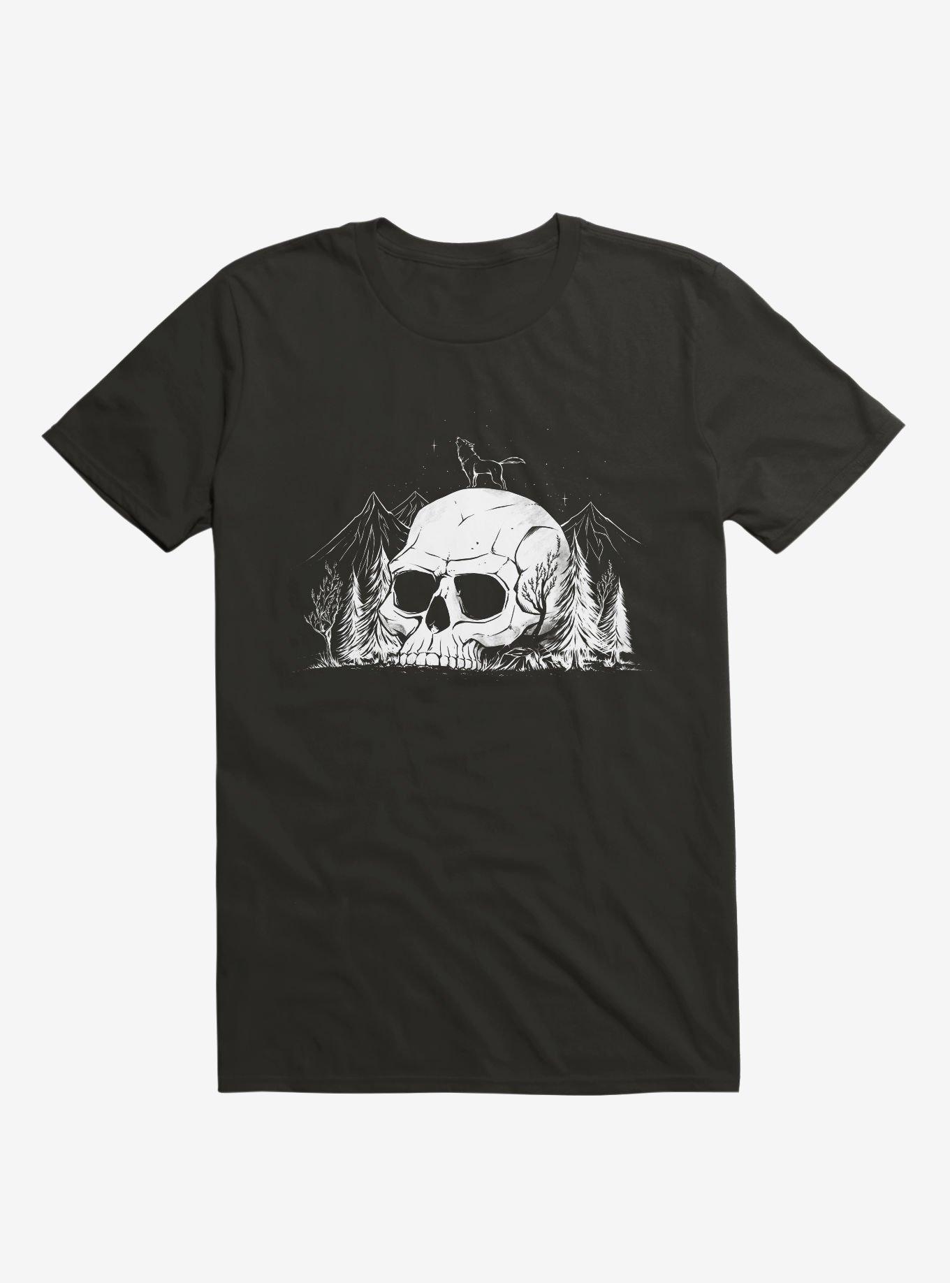 Skull Forest T-Shirt, BLACK, hi-res