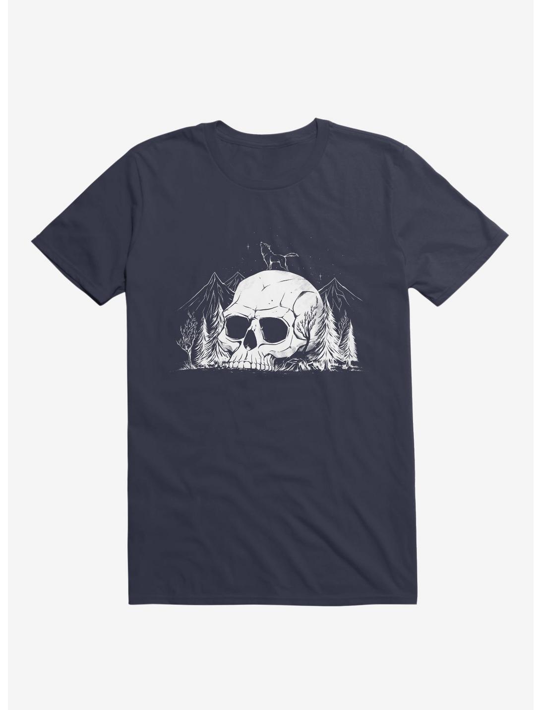 Skull Forest T-Shirt, NAVY, hi-res