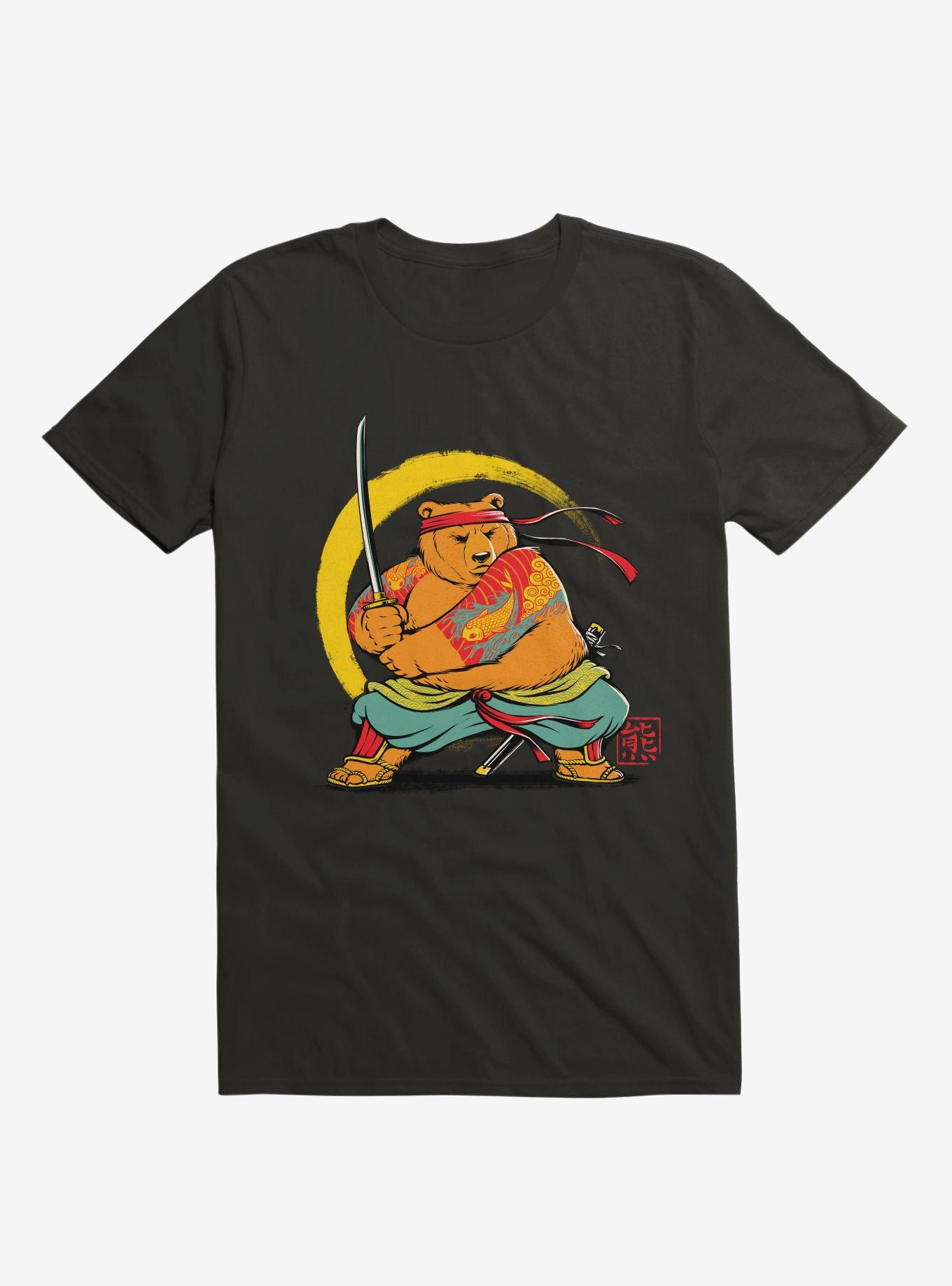 Yakuza Bear Samurai T-Shirt, BLACK, hi-res