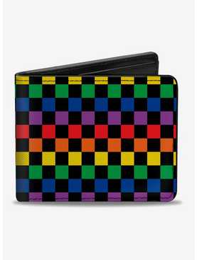 Checker Rainbow Multi Bifold Wallet, , hi-res