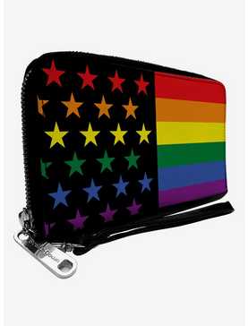 American Pride Flag Zip Around Wallet, , hi-res