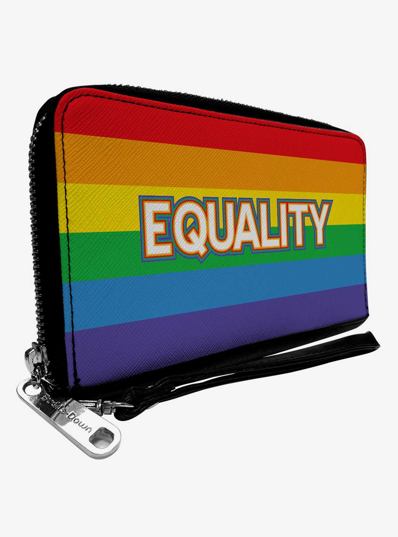 Equality Stripe Zip Around Wallet, , hi-res