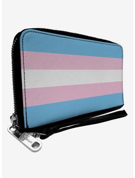 Transgender Flag Zip Around Wallet, , hi-res