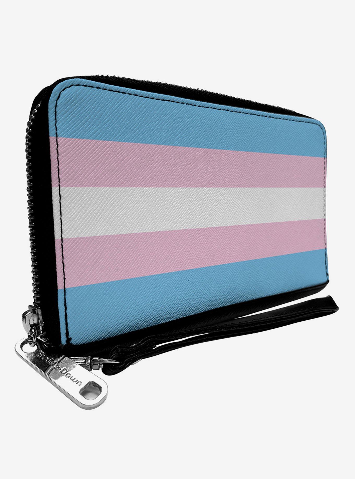 Transgender Flag Zip Around Wallet, , hi-res