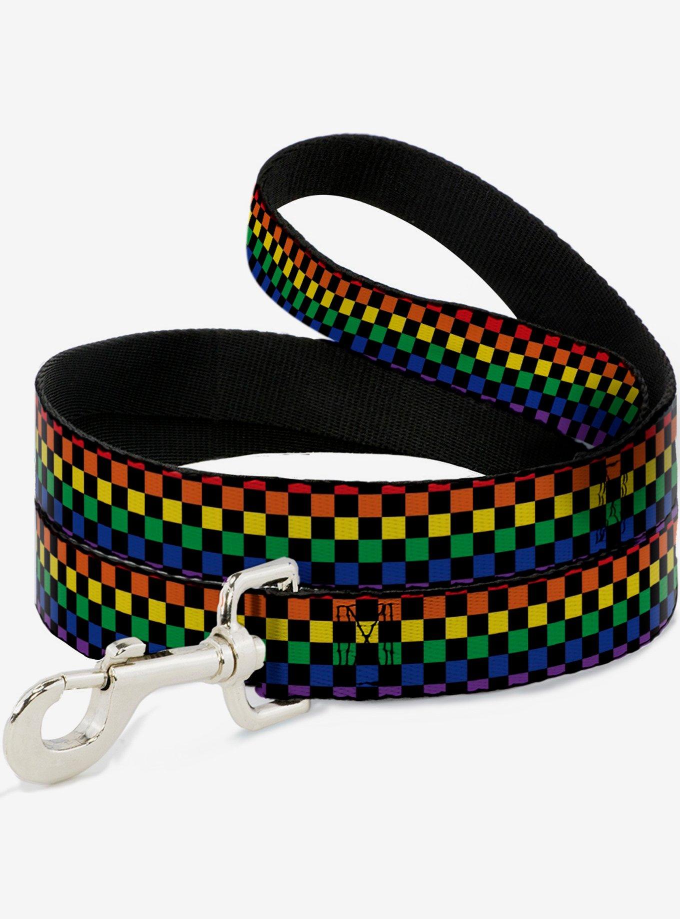 Checker Rainbow Dog Leash, , hi-res