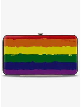 Rainbow Stripe Painted Hinged Wallet, , hi-res