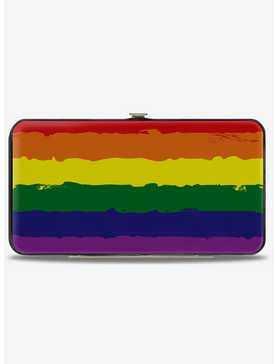 Rainbow Stripe Painted Hinged Wallet, , hi-res