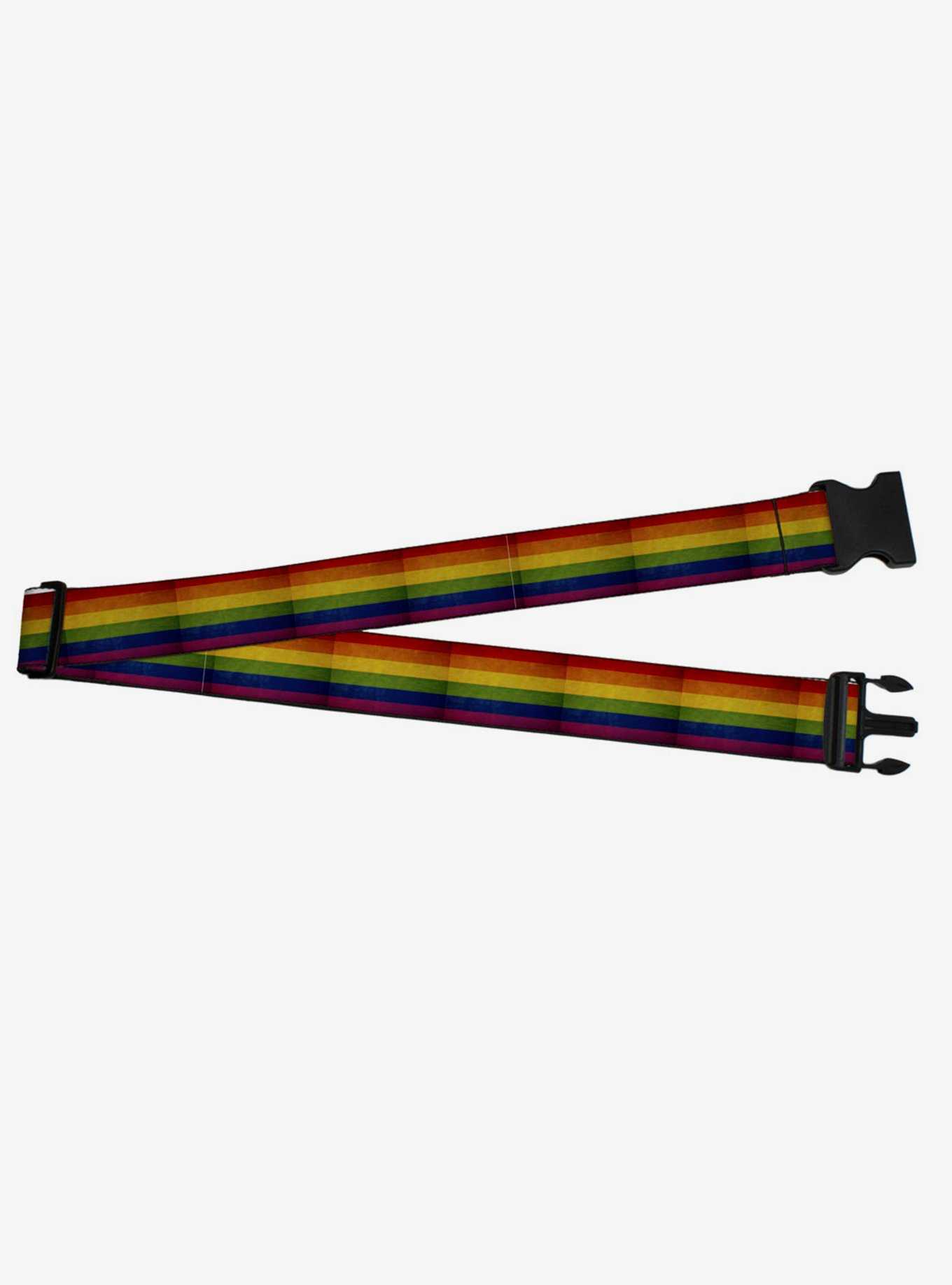 Weathered Rainbow Pride Flag Luggage Strap, , hi-res