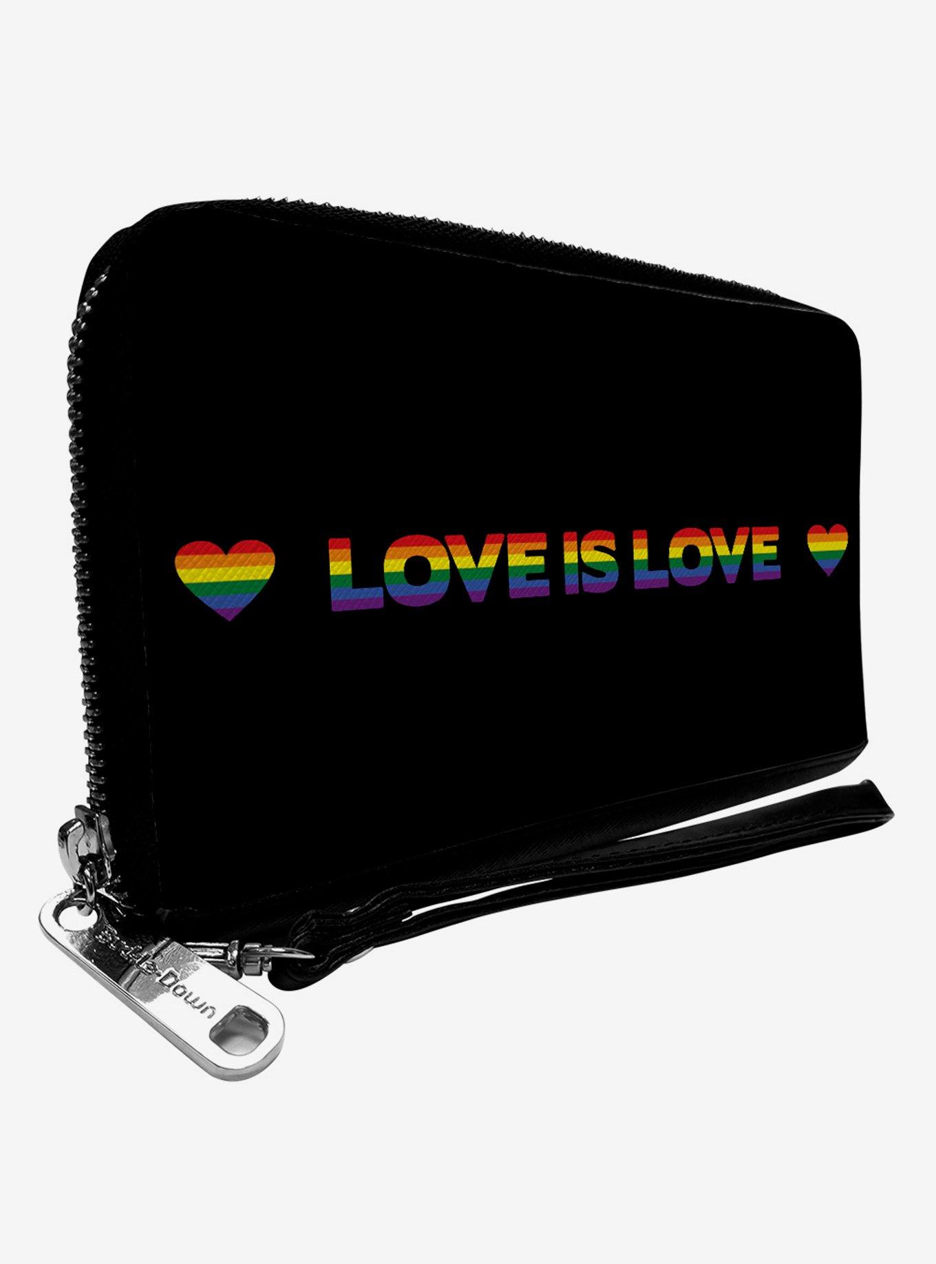 Love is Love Heart Zip Around Wallet, , hi-res