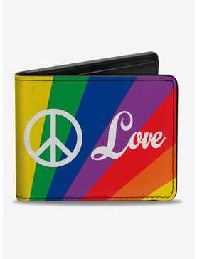 Peace and Love Rainbow Rays Bifold Wallet, , hi-res