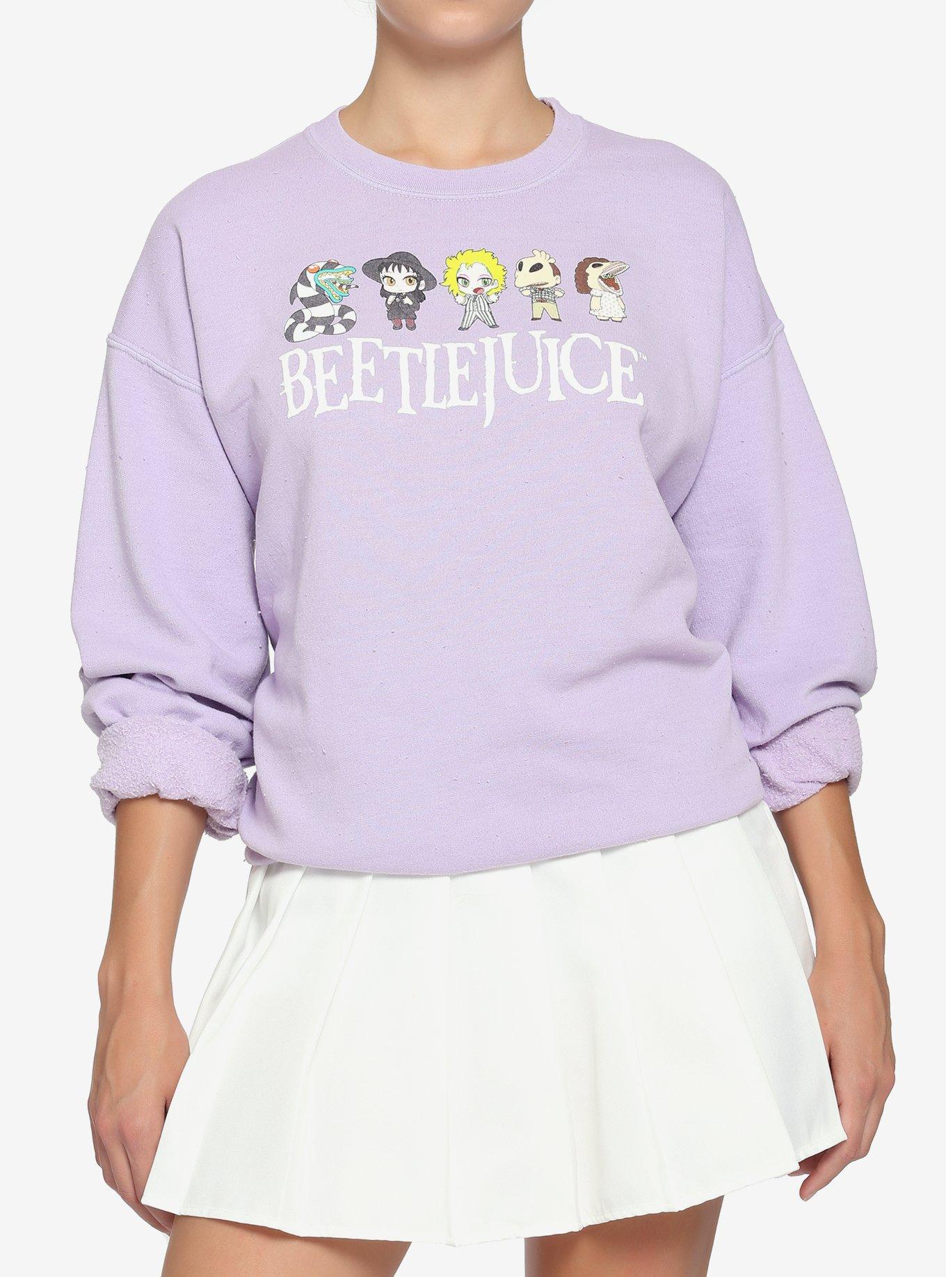Beetlejuice Chibi Lavender Girls Sweatshirt, MULTI, hi-res