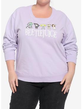 Beetlejuice Chibi Lavender Girls Sweatshirt Plus Size, , hi-res