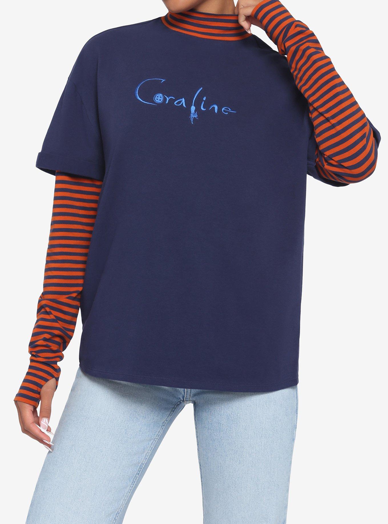Coraline Stripe Mock Neck Twofer Long-Sleeve T-Shirt, MULTI, hi-res
