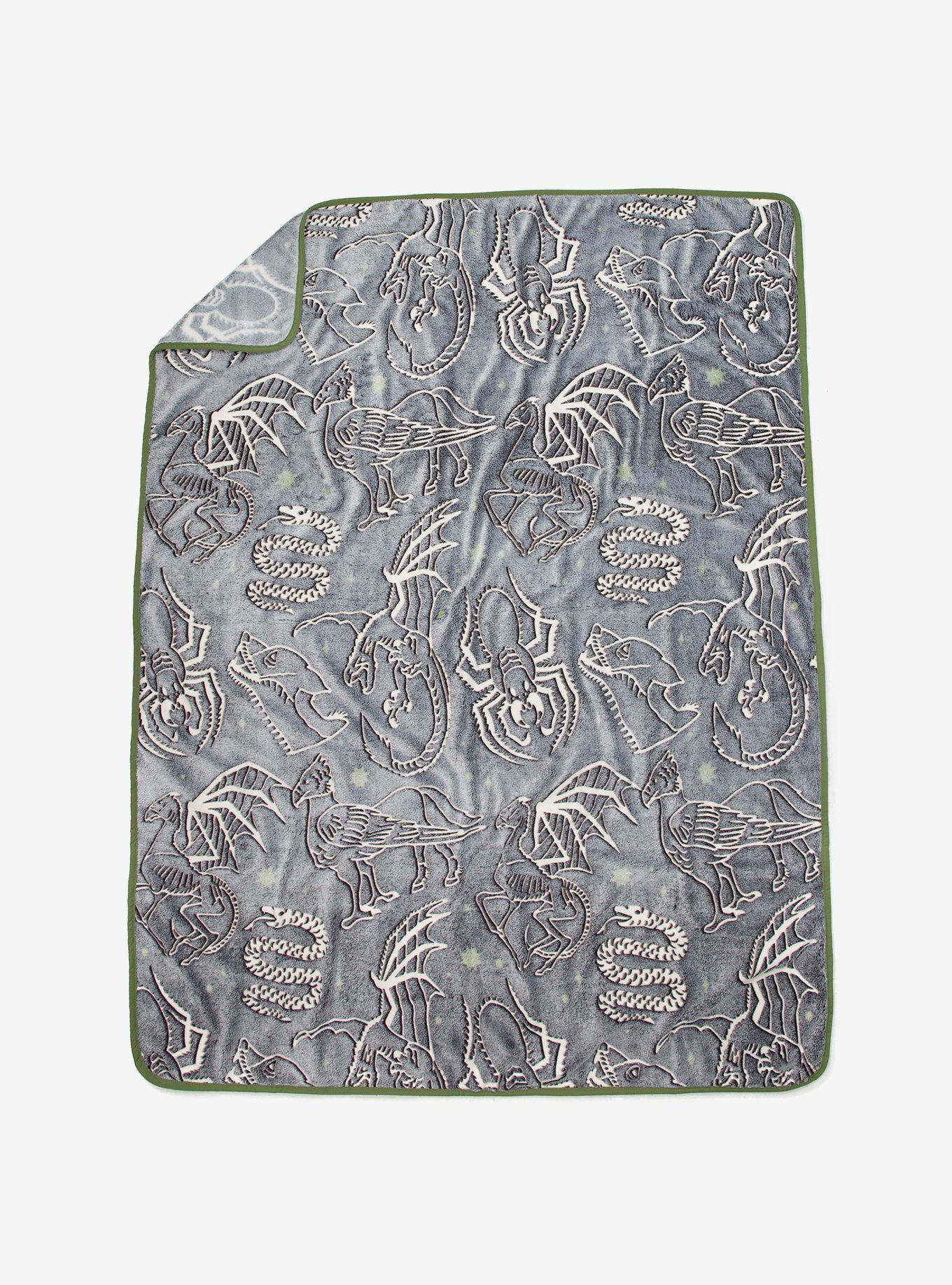 Harry Potter Magical Creatures GlowInTheDark Throw Blanket Hot Topic
