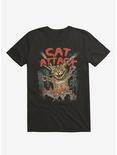 Cat Attack Black T-Shirt, BLACK, hi-res