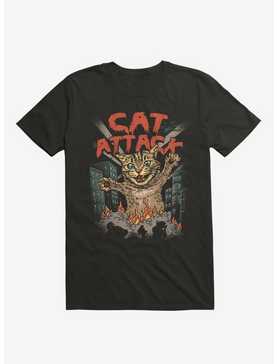 Cat Attack Black T-Shirt, , hi-res