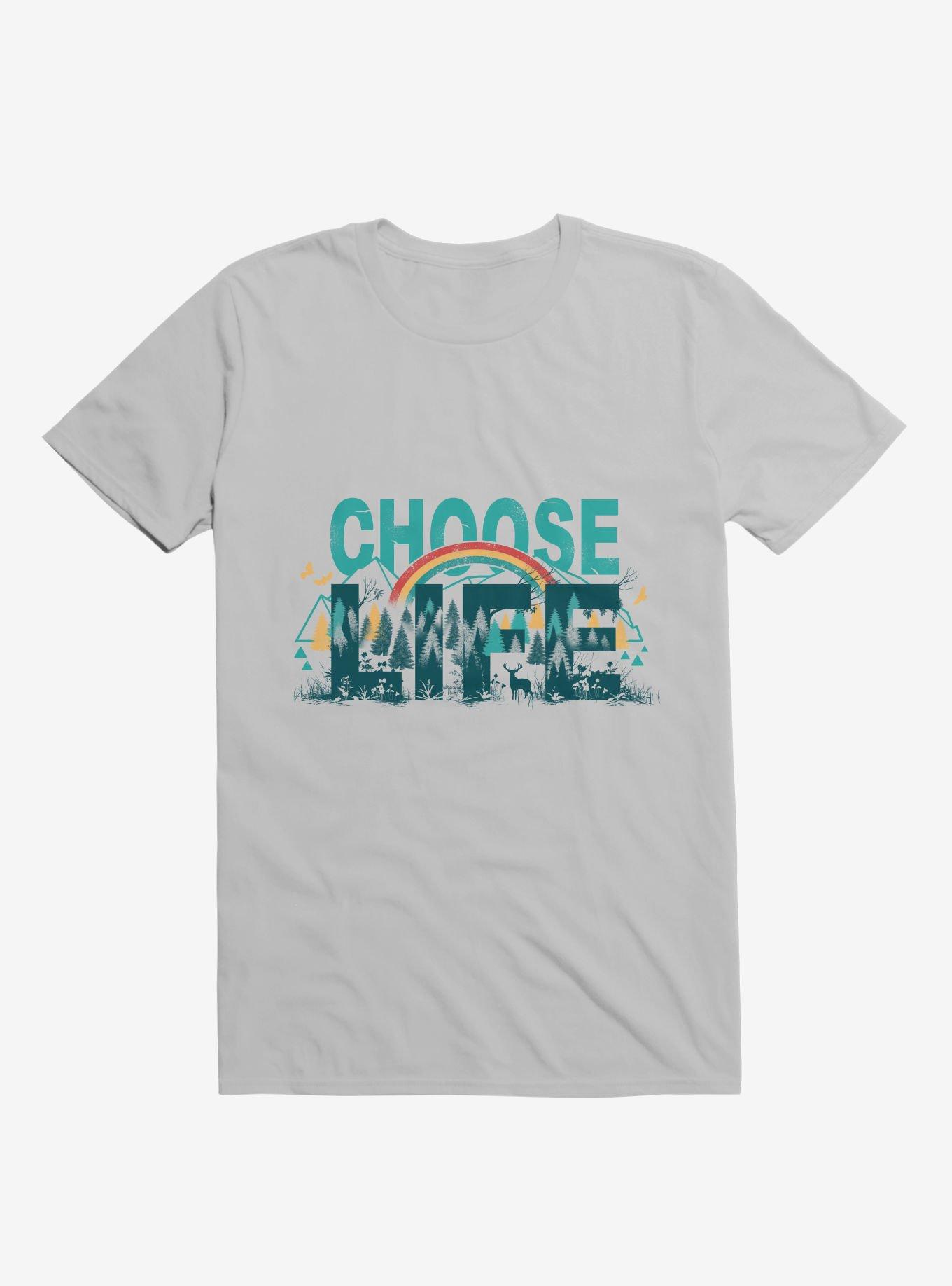 Choose To Live The Life Rainbow Ice Grey T-Shirt, , hi-res