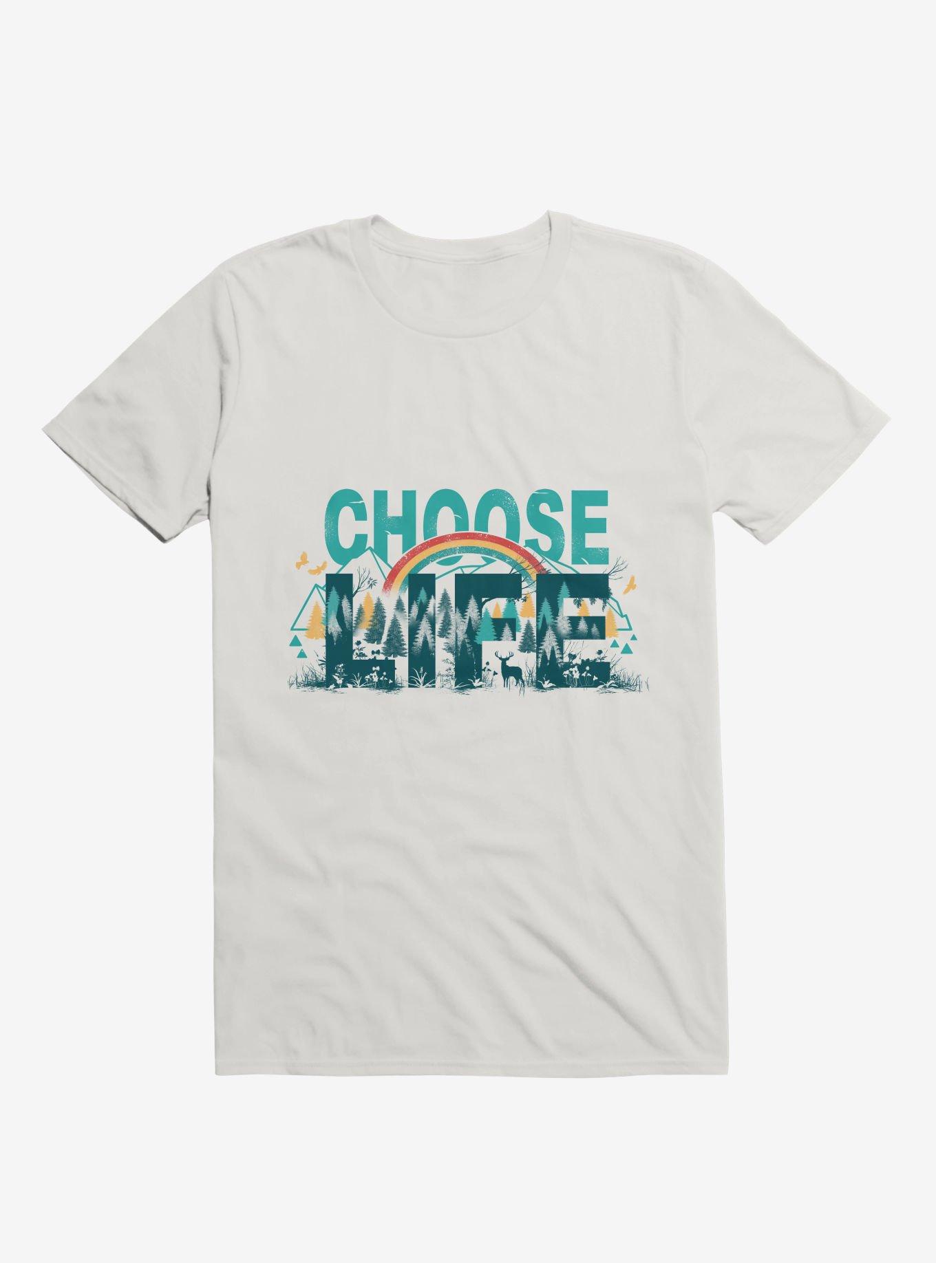 Choose To Live The Life Rainbow White T-Shirt, , hi-res