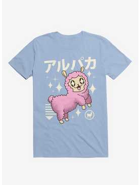 Kawaii Alpaca Light Blue T-Shirt, , hi-res