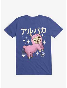 Kawaii Alpaca Royal Blue T-Shirt, , hi-res