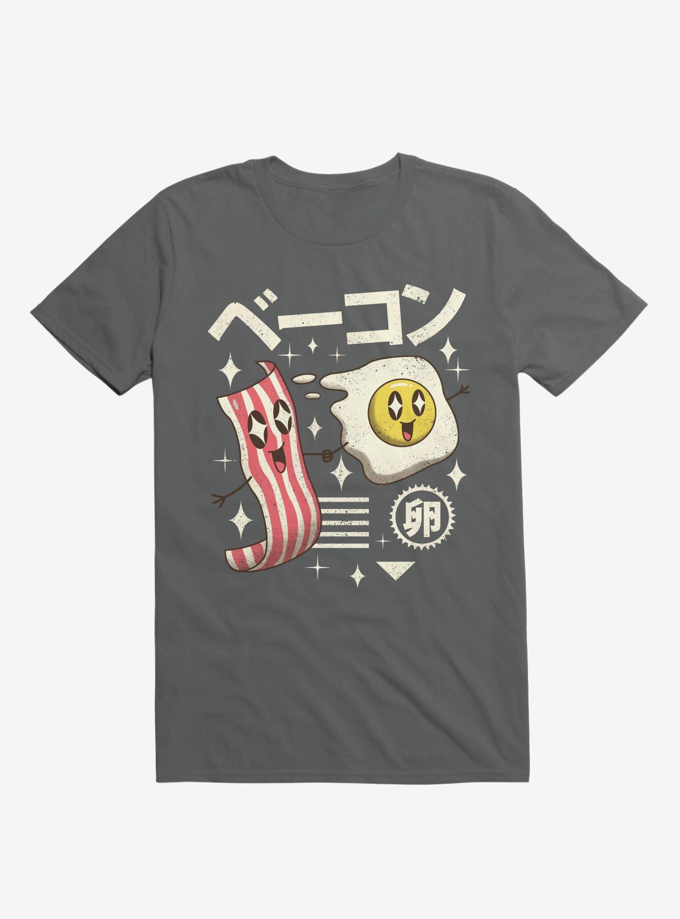 Kawaii Breakfast Charcoal T-Shirt, , hi-res