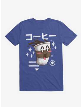 Kawaii Coffee Royal Blue T-Shirt, , hi-res