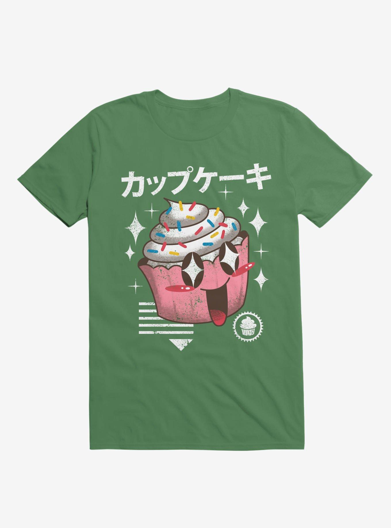 Kawaii Cupcake Kelly Green T-Shirt, KELLY GREEN, hi-res
