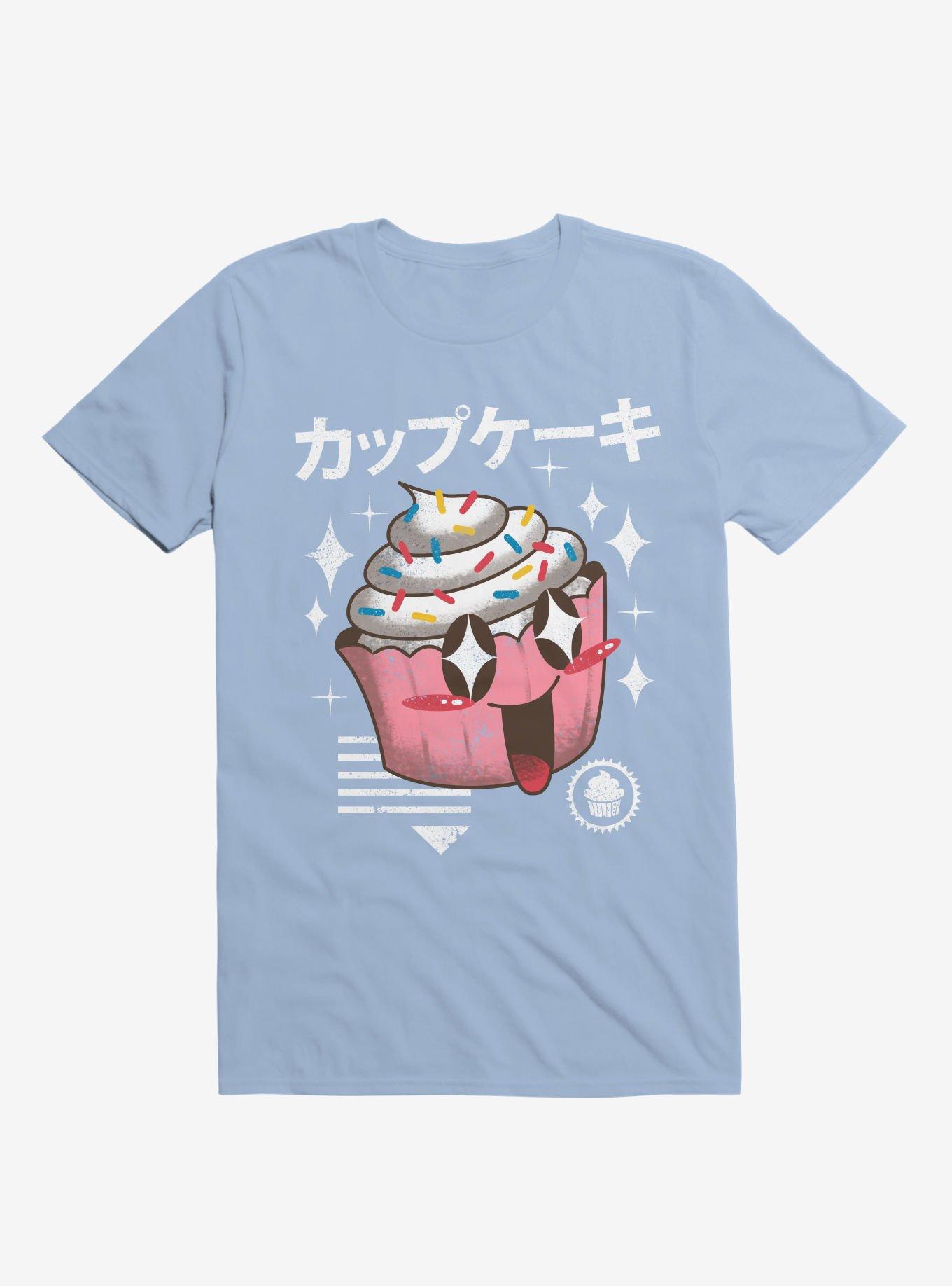 Kawaii Cupcake Light Blue T-Shirt, LIGHT BLUE, hi-res