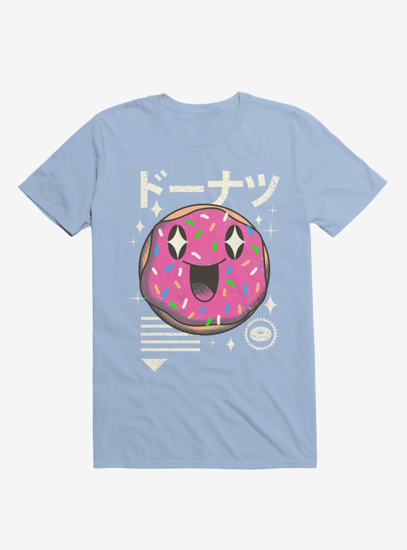 Kawaii Donut Light Blue T-Shirt, , hi-res