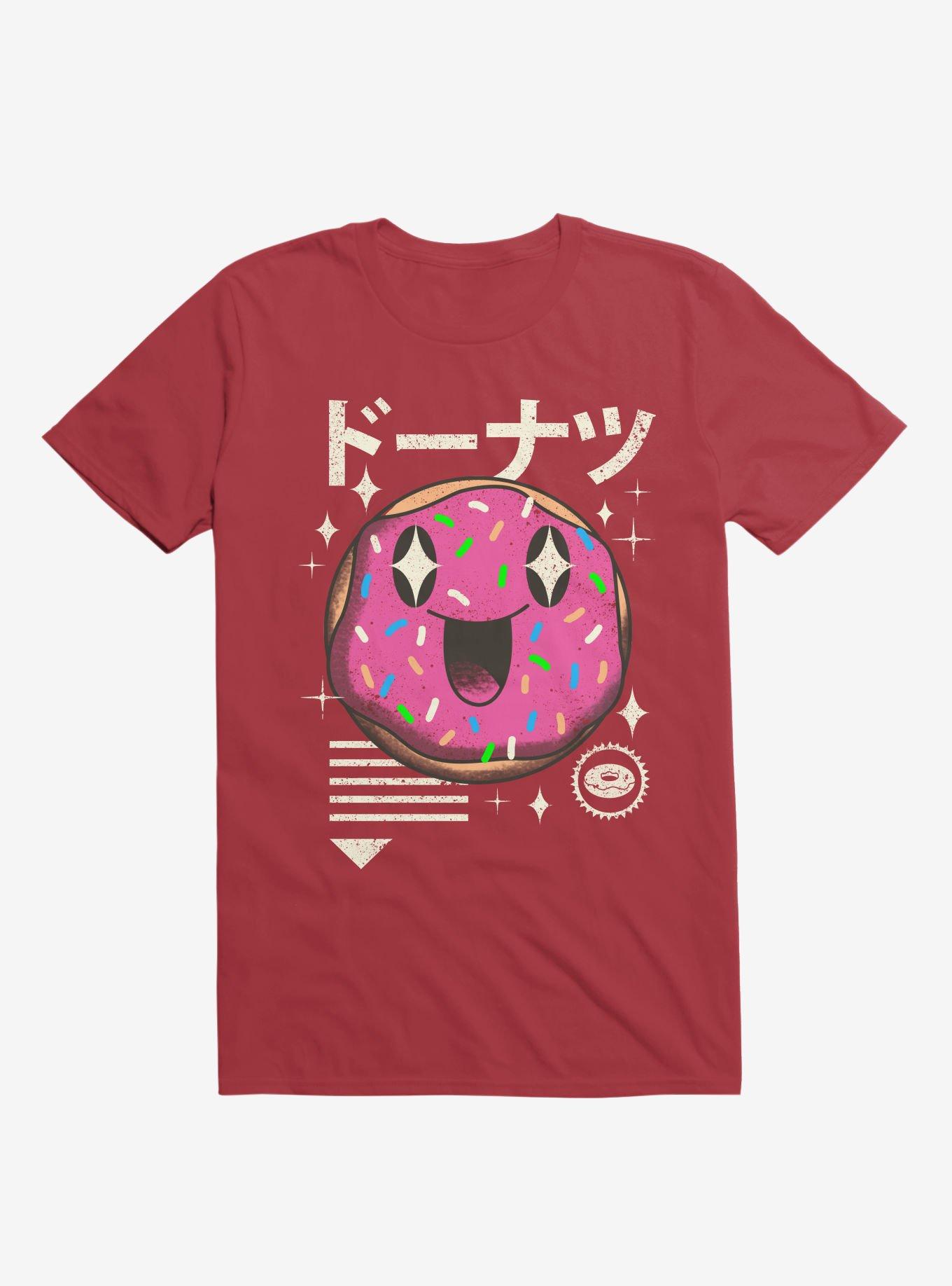 Kawaii Donut Red T-Shirt, , hi-res