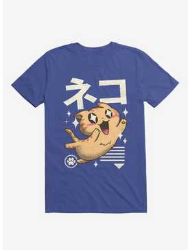 Kawaii Feline Royal Blue T-Shirt, , hi-res