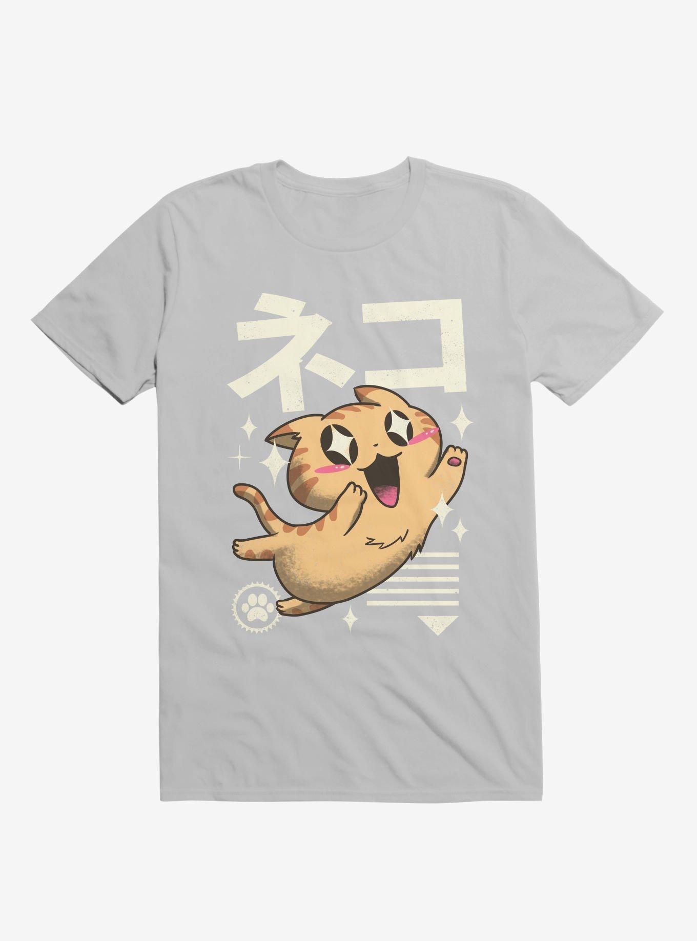 Kawaii Feline Ice Grey T-Shirt, , hi-res