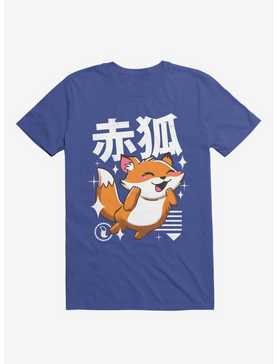 Kawaii Fox Royal Blue T-Shirt, , hi-res