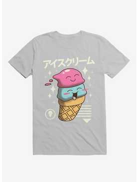 Kawaii Ice Cream Ice Grey T-Shirt, , hi-res