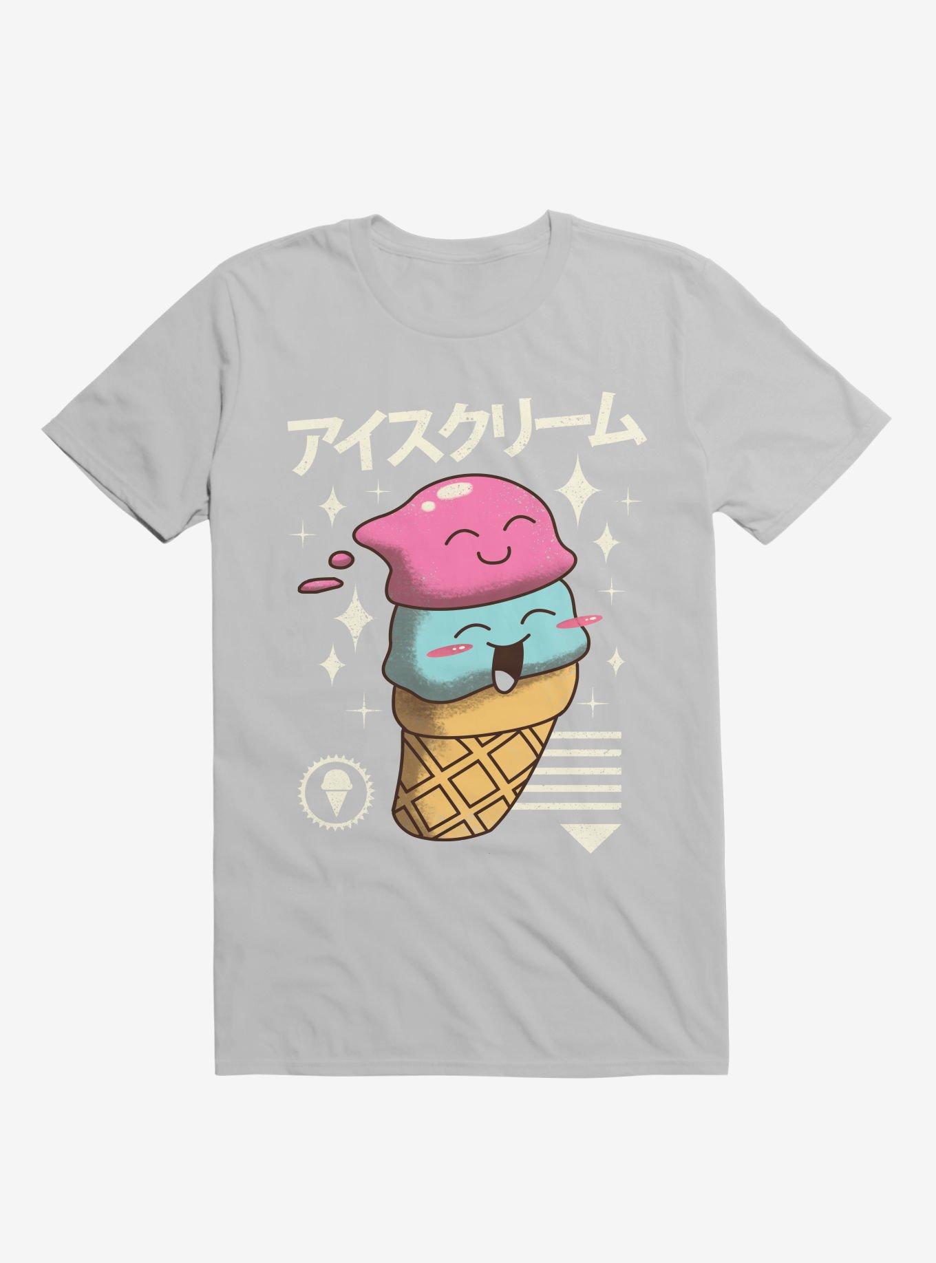 Kawaii Ice Cream Ice Grey T-Shirt, ICE GREY, hi-res