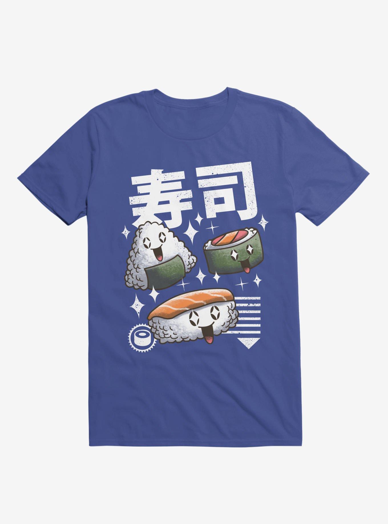 Kawaii Sushi Royal Blue T-Shirt, , hi-res