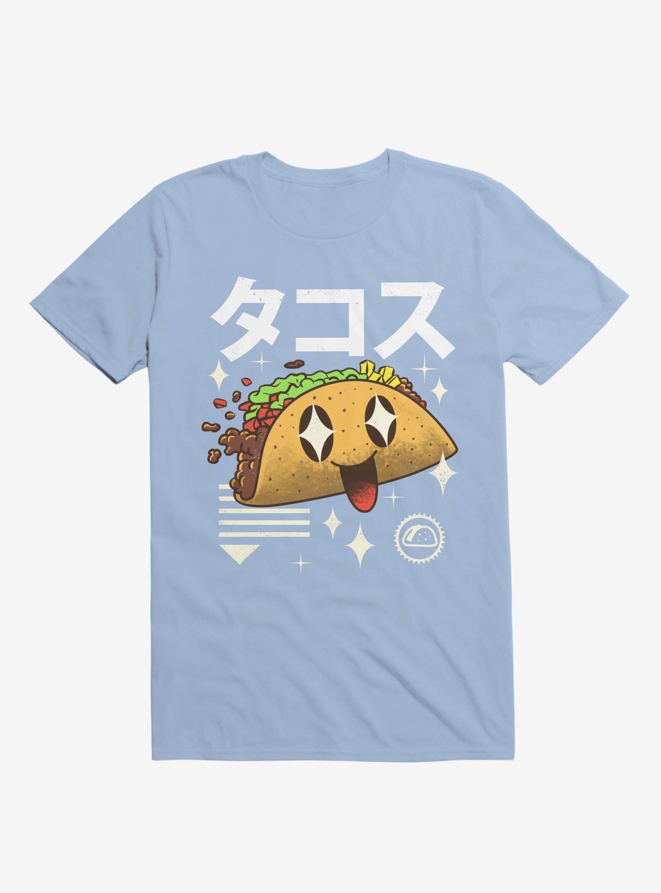 Kawaii Taco Light Blue T-Shirt, LIGHT BLUE, hi-res